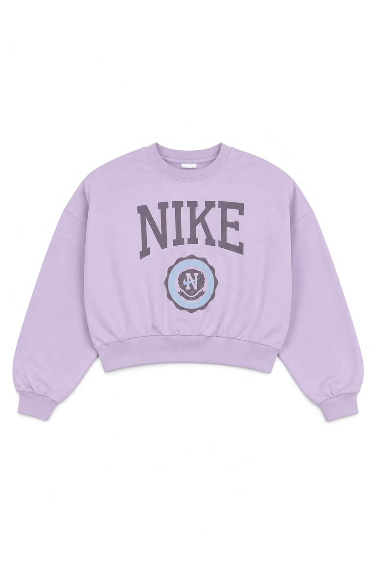 Hanorac Nike mov lavanda cu logo imprimat
