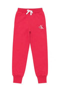 Pantaloni fetite Calvin Klein corai - logo imprimat
