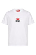 Tricou Diesel cu logo central rosu