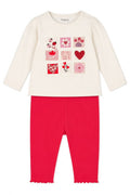 Set 2 piese Nutmeg bluza cu detalii centrale si colanti