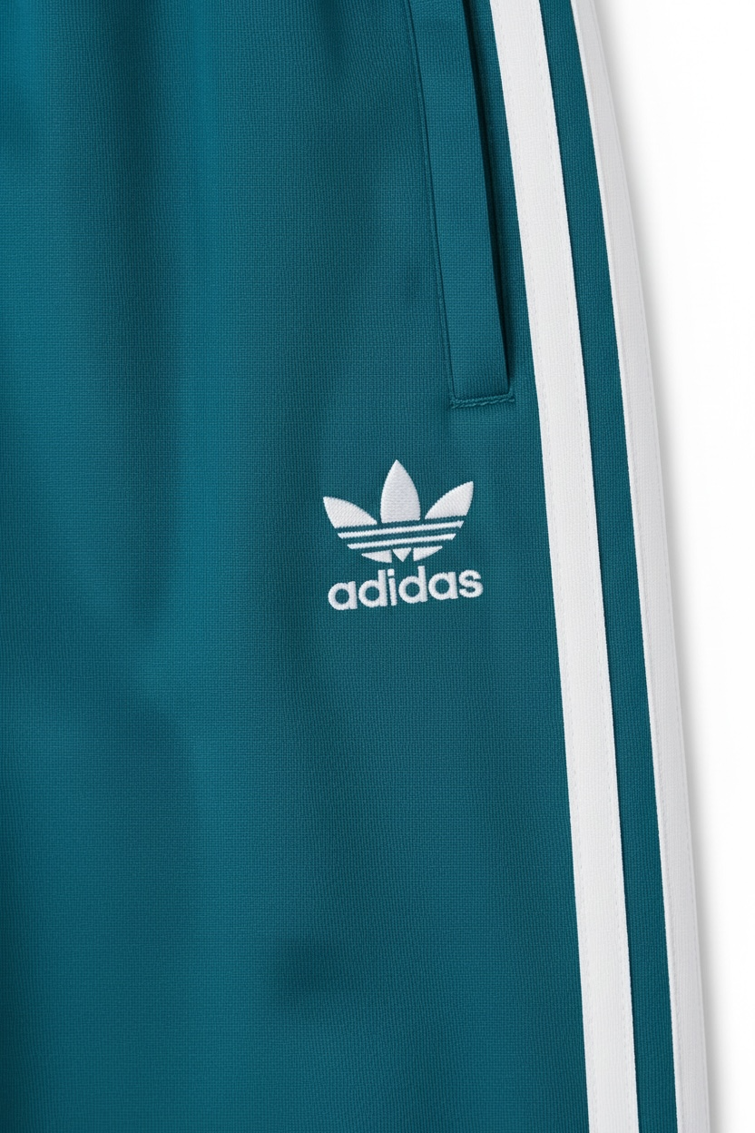 Pantaloni Adidas albastri cu dungi laterale sport