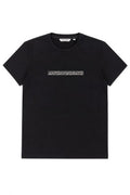 Tricou Antony Morato cu logo central texturat - negru