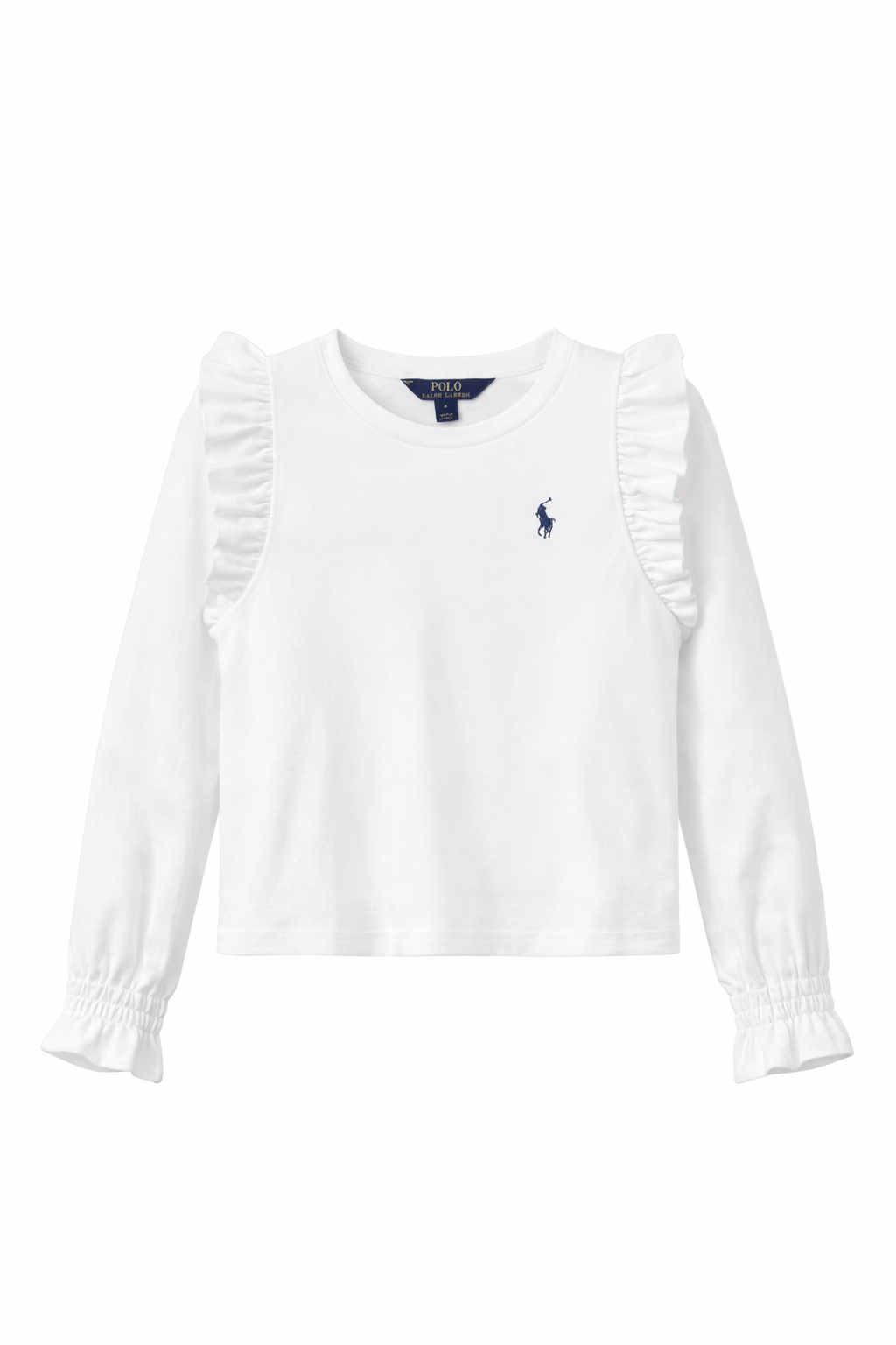 Bluza eleganta Polo Ralph Lauren cu volane - logo brodat
