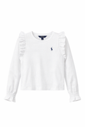 Bluza eleganta Polo Ralph Lauren cu volane - logo brodat