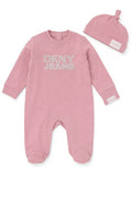 Set 2 piese DKNY caciula si body intreg roz