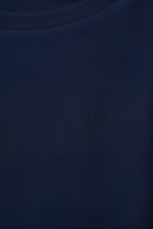 Bluza Tommy Hilfiger bleumarin cu volane si logo brodat