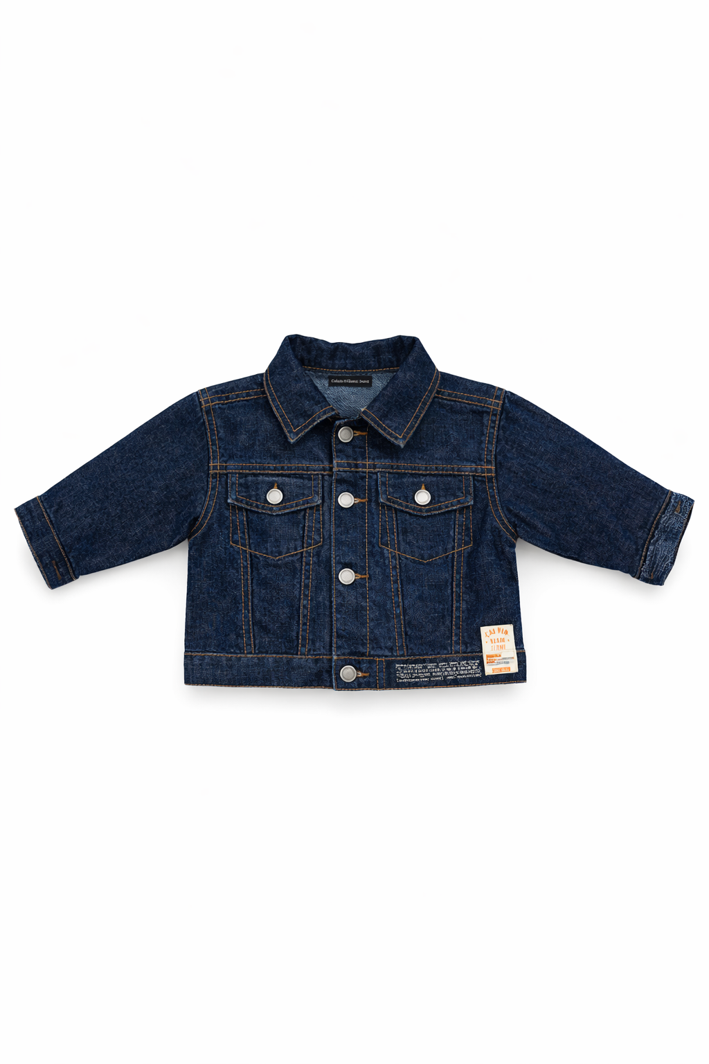 Gecuta denim Calvin Klein Jeans cu detalii multicolore brodate