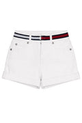 Pantaloni scurți copii Tommy Hilfiger albi