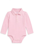 Body bebelusi roz Polo Ralph Lauren cu guler