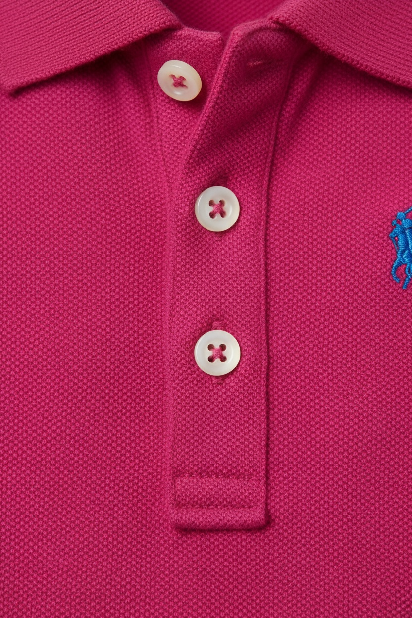 Bluza Polo Ralph Lauren roz - cu volane si logo brodat