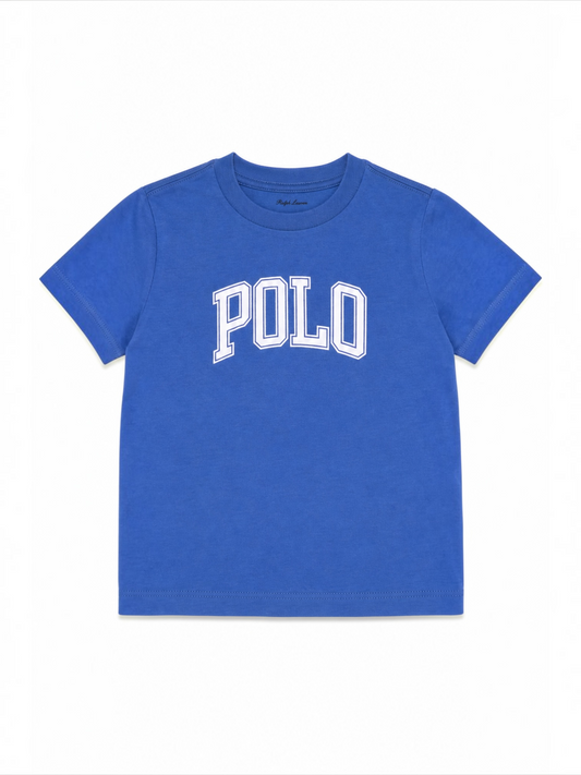 Tricou Polo Ralph Lauren albastru cu logo central alb