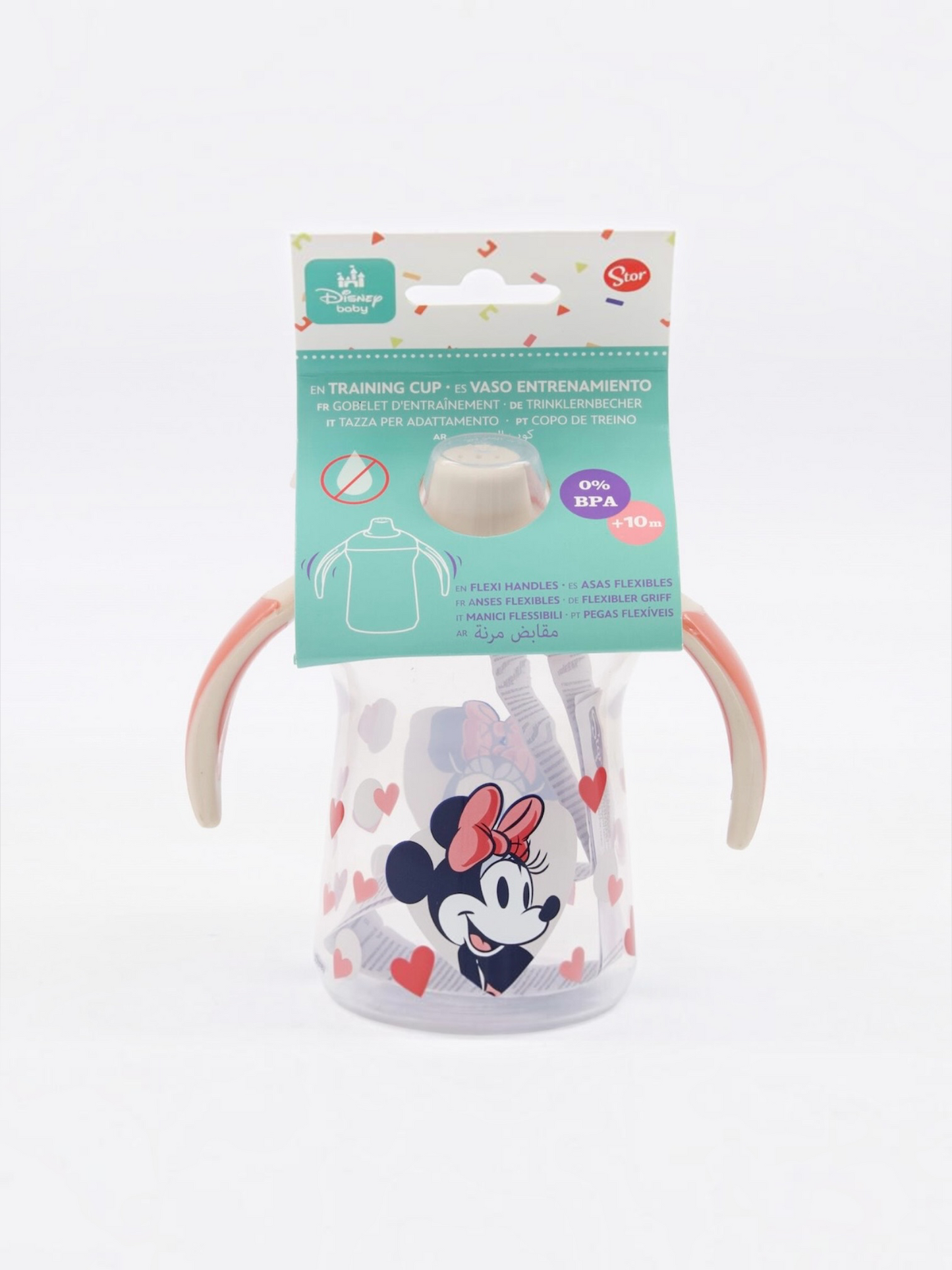 Căniță de antrenament cu mânere flexibile Disney Baby Minnie Mouse, 0% BPA, +10 luni