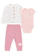 Set 3 piese DKNY - body, pantaloni si jacheta cu nasturi