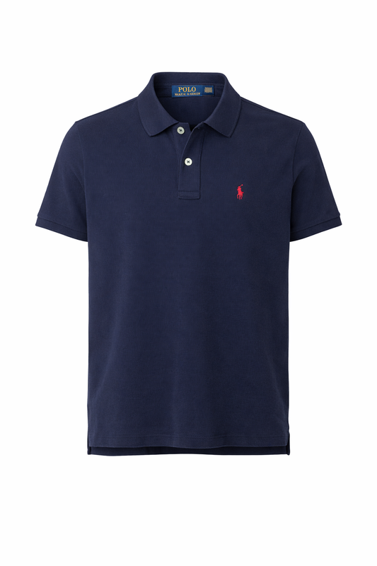 Tricou Polo Ralph Lauren bleumarin - logo brodat minimalist