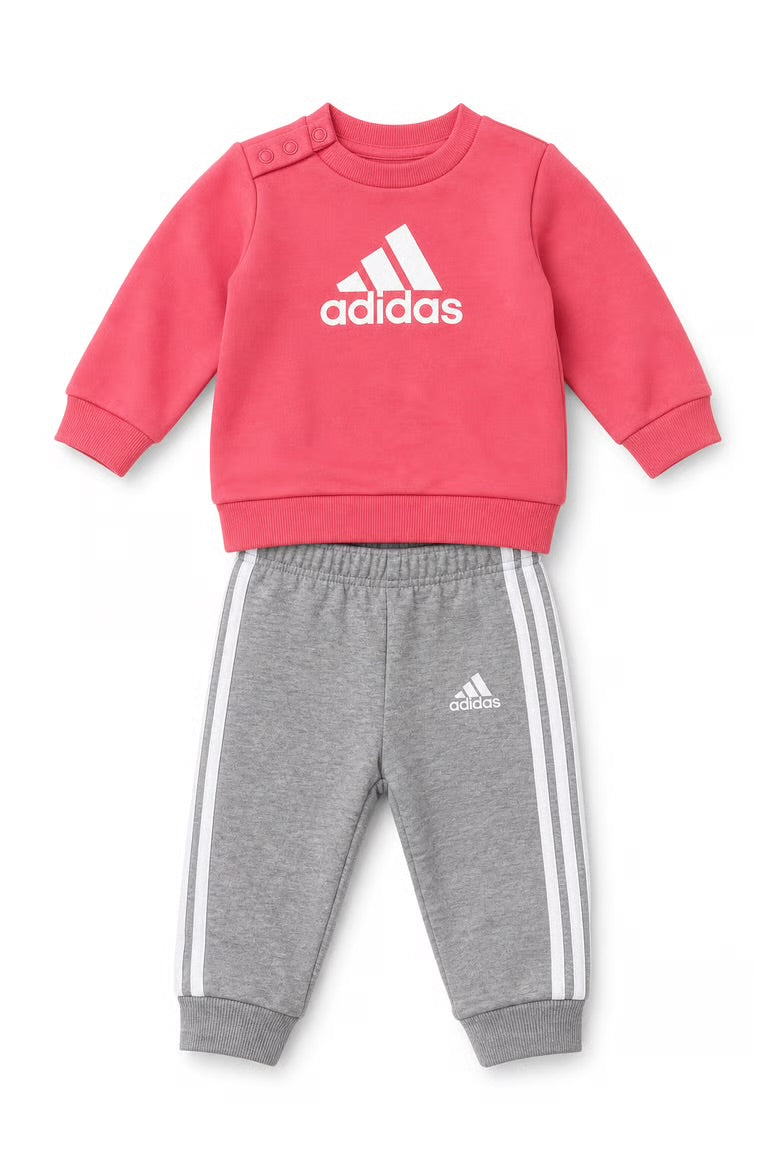 Trening Adidas - bluza corai si pantaloni cu dungi laterale