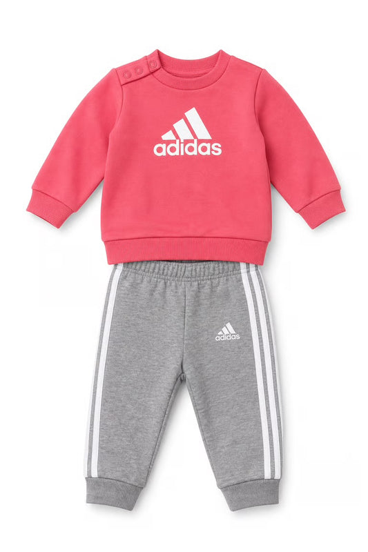 Trening Adidas - bluza corai si pantaloni cu dungi laterale