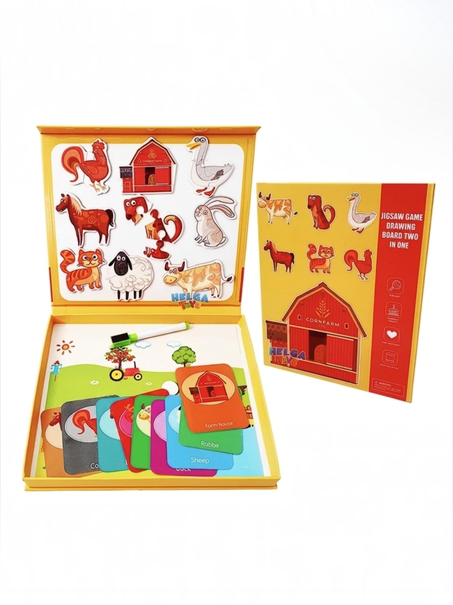 CornFarm puzzle magnetic și tăbliță de scris