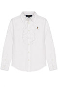 Camasa casual Polo Ralph Lauren cu volane si logo brodat