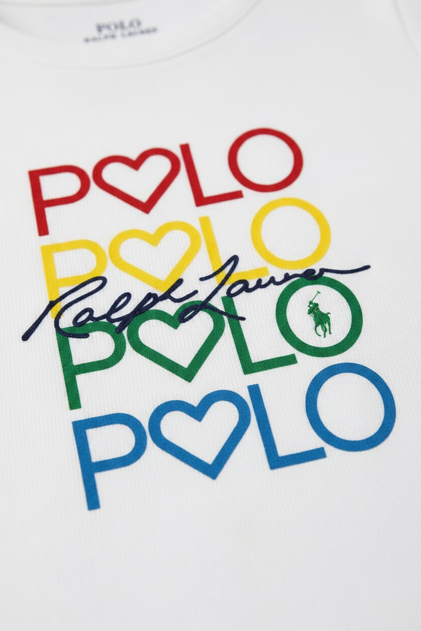 Tricou Polo Ralph Lauren cu logo multicolor central