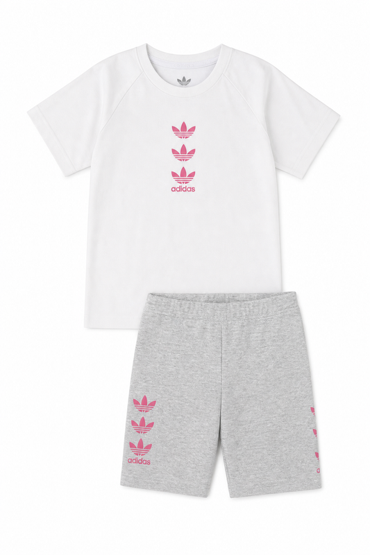 Set Adidas alb cu gri