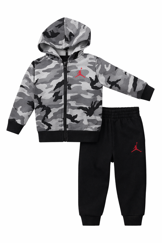 Trening Jordan - hanorac cu fermoar si design army, pantaloni negri