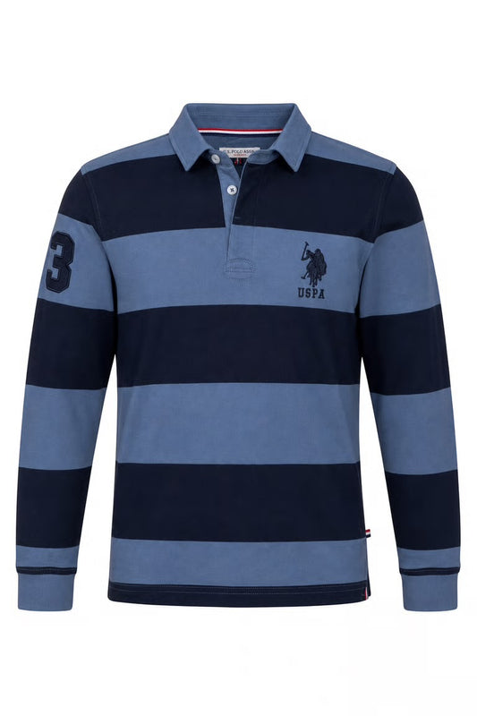 Bluza In dungi U.S. Polo Assn. - bleumarin cu bleu