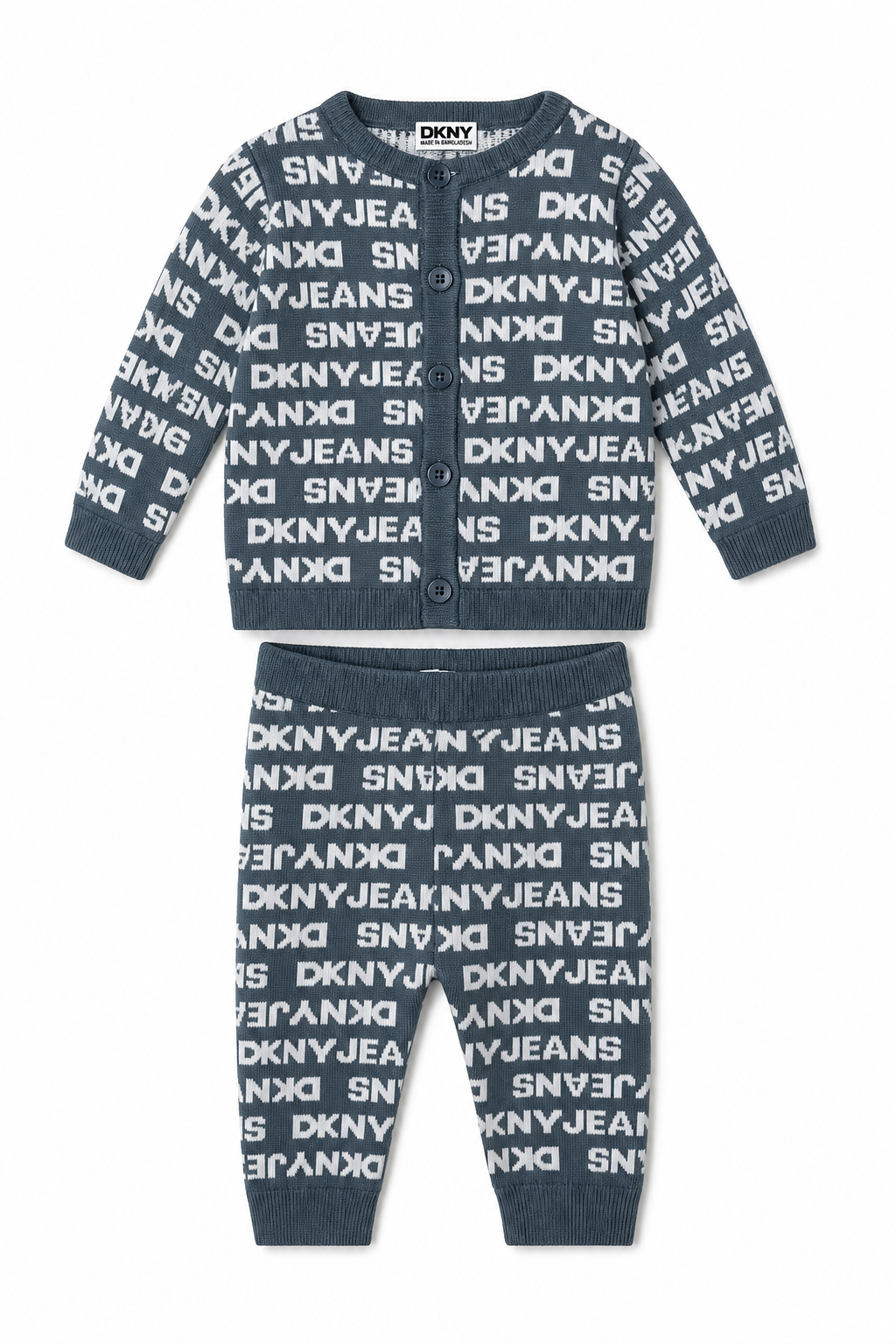 Set 2 piese DKNY albastru - imprimeu all over