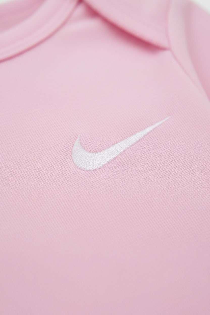 Set fetite 3 piese Nike - 2 body-uri si pantaloni alb/roz pudrat