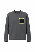 Bluza Ted Baker - gri cu buzunar si fermoar, detalii galbene