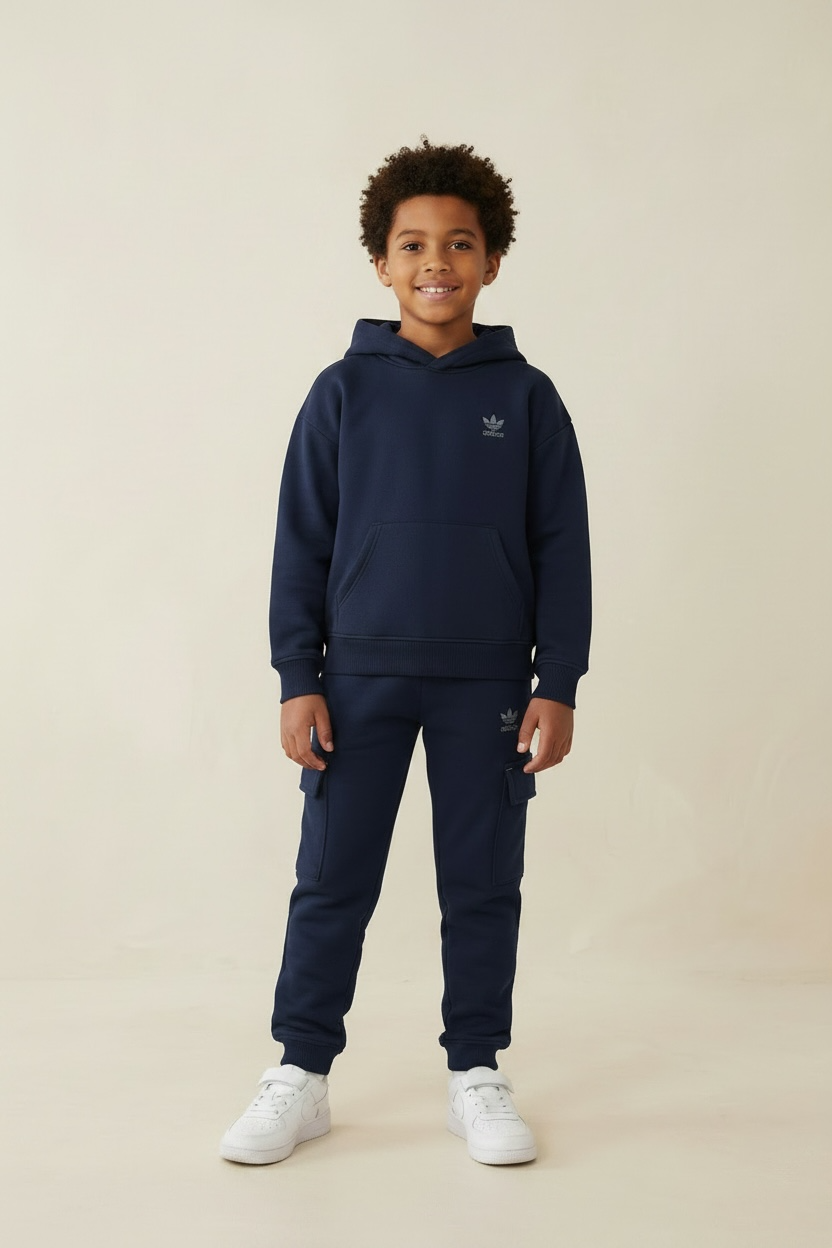 Trening Adidas sport bleumarin cu buzunare laterale