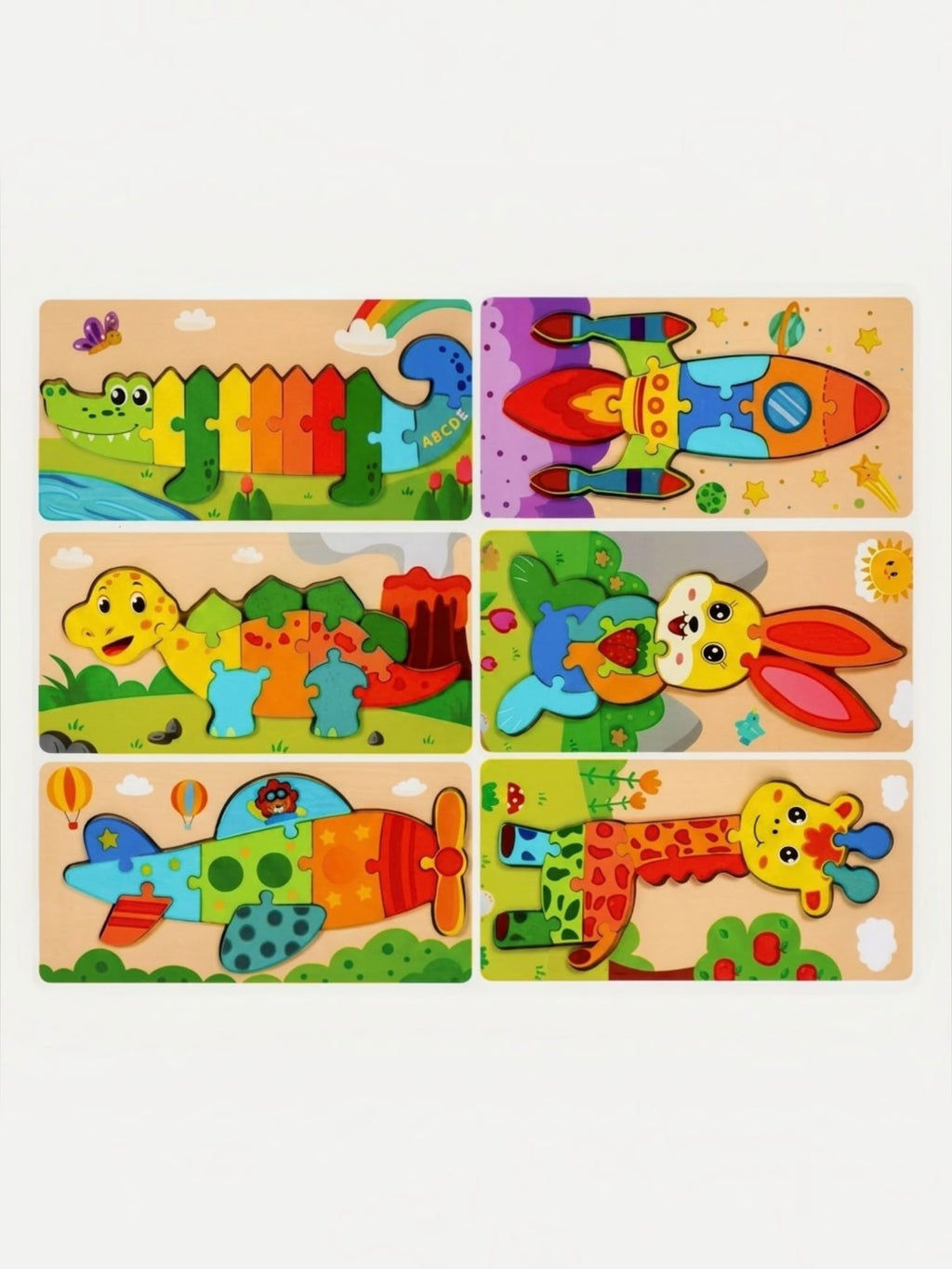 Puzzle din Lemn| Joc Educațional de Potrivire