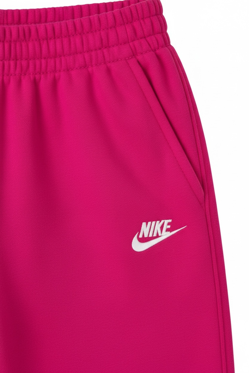 Pantaloni sport Nike roz cu logo imprimat
