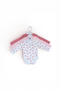 Set 3 Body-uri Bebe Fetițe DKNY Roz și Alb din Bumbac
