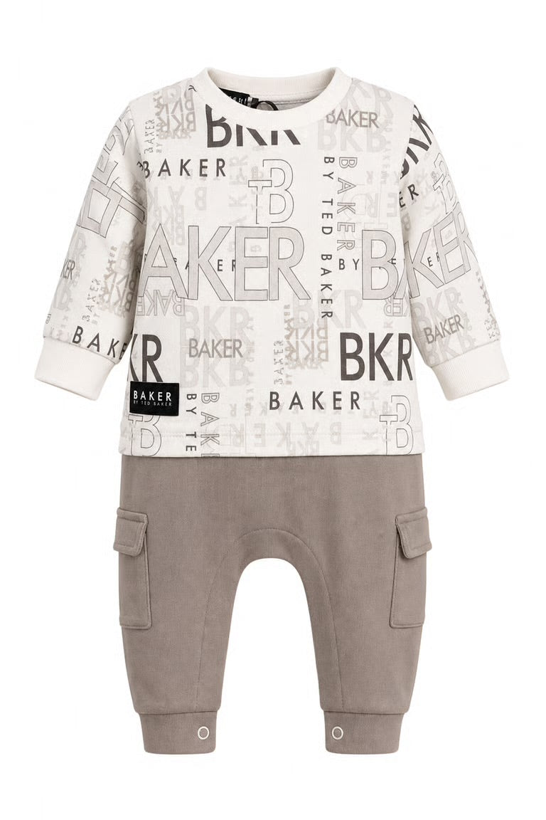 Salopeta Ted Baker cu buzunare laterale - bej
