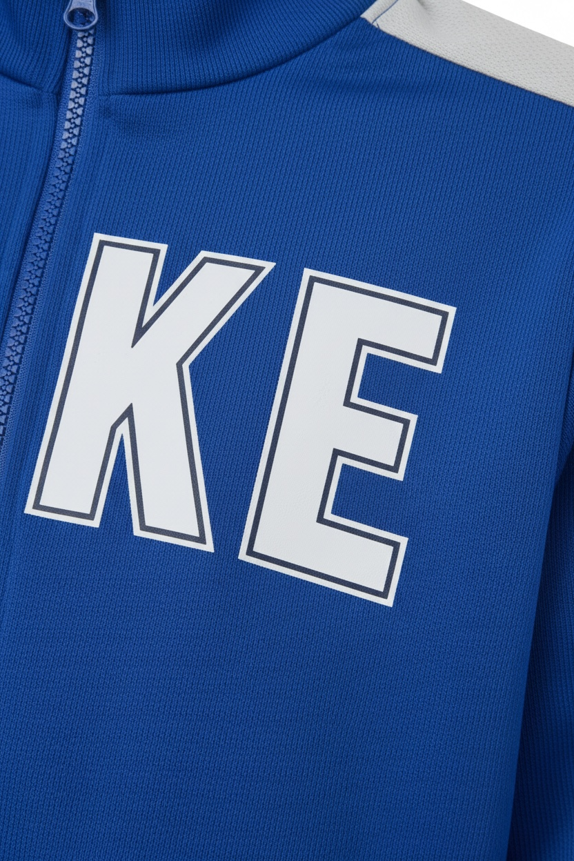 Trening Sport Nike albastru - pantaloni bleumarin, dungi laterale gri si logo central
