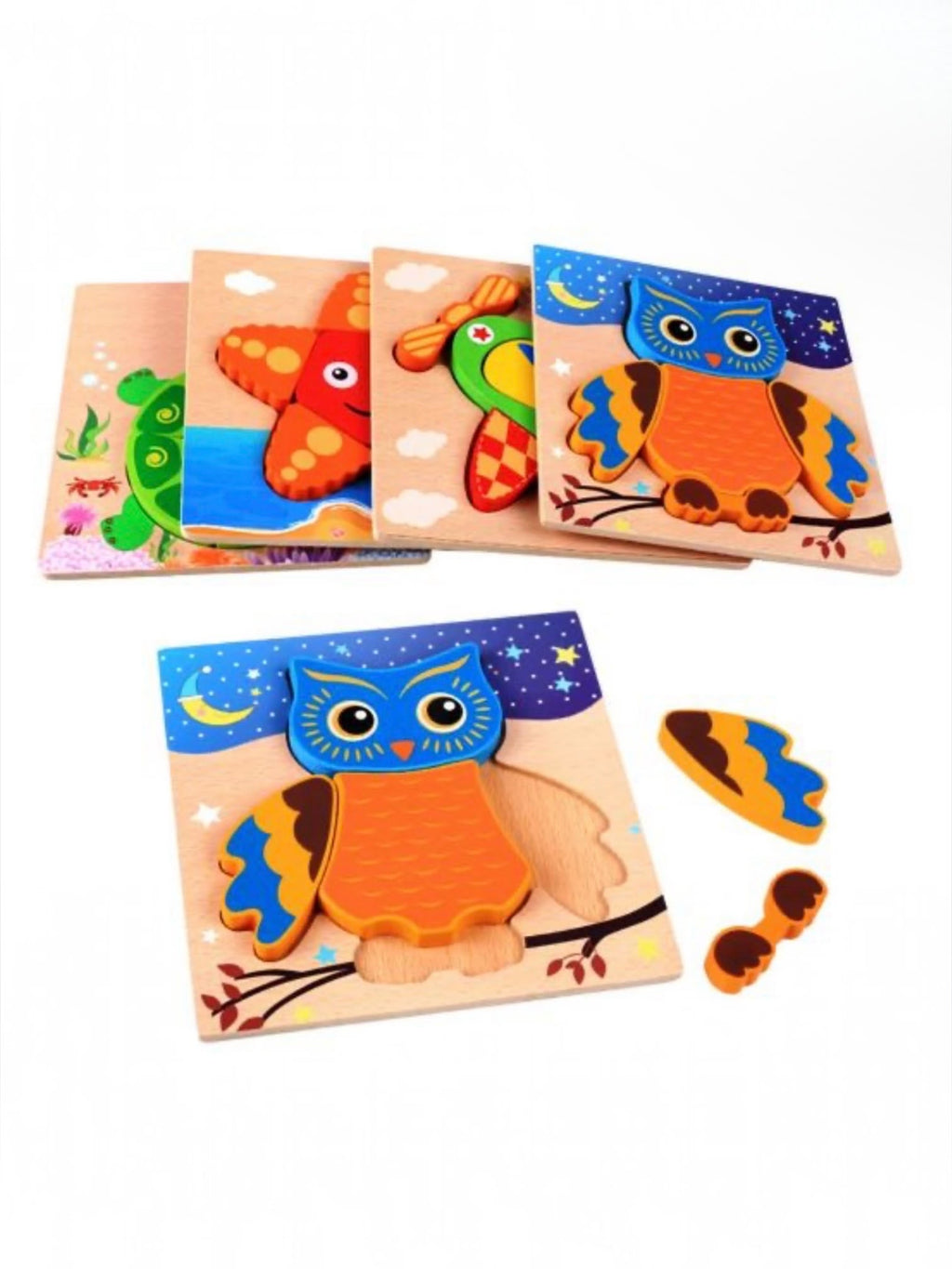Puzzle din lemn cu piese mari