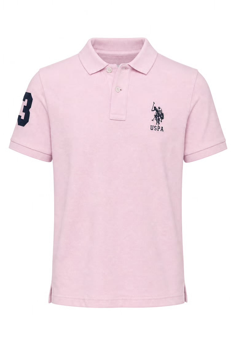 Tricou casual U.S. Polo Assn. roz pudrat