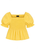 Bluza Polo Ralph Lauren - galbena cu maneci tip balon