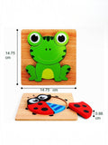 Puzzle din lemn cu piese mari