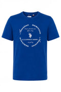 Tricou bleumarin U.S. Polo Assn. cu imprimeu circular