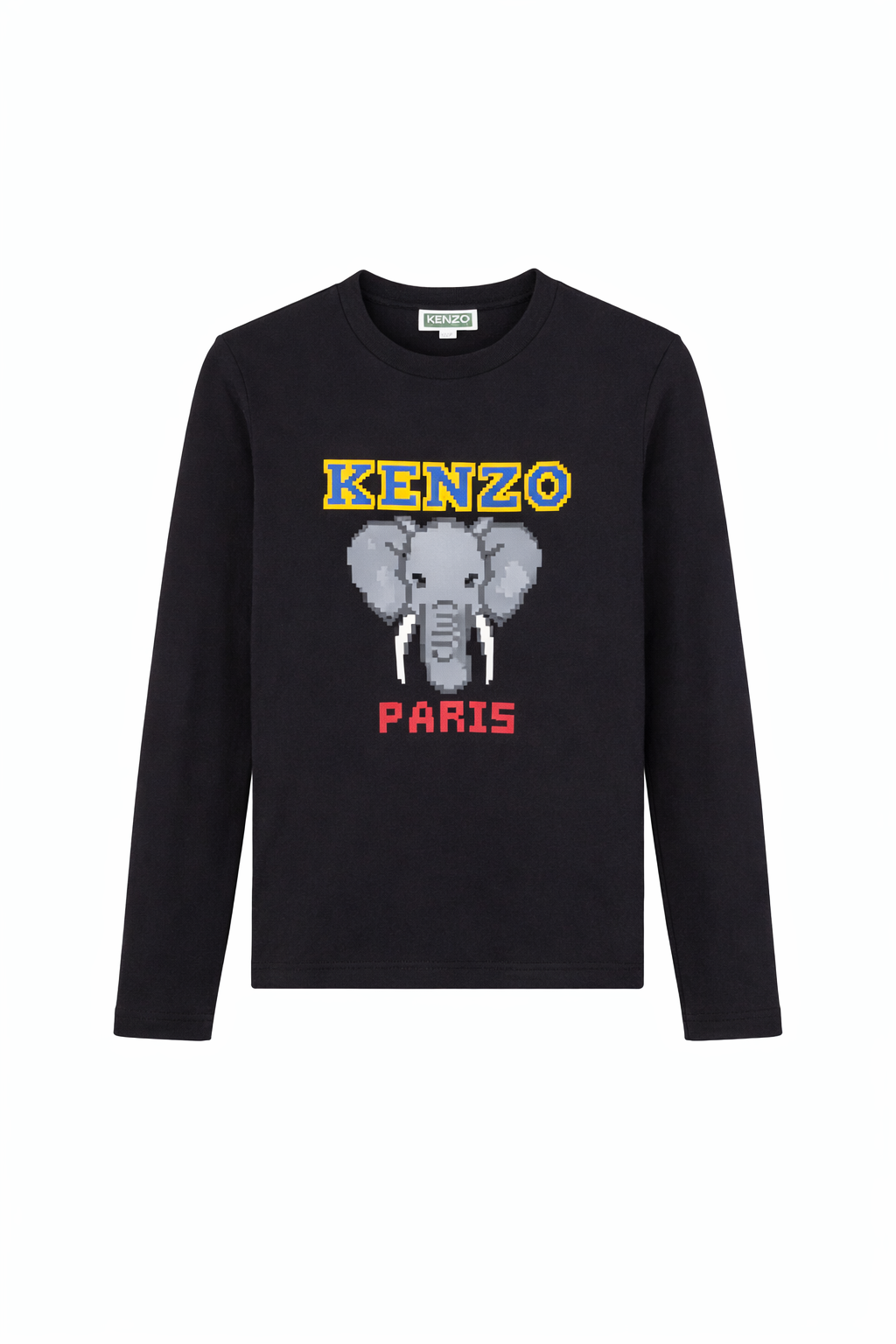 Bluza neagra Kenzo cu imprimeu central