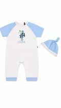 Set 2 piese U.S. Polo Assn. cu salopeta si caciula