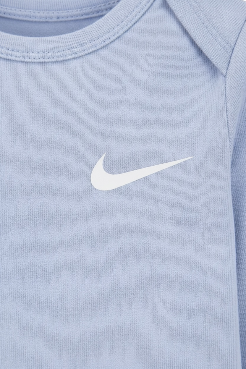 Set 3 piese Nike - 2 body-uri si pantaloni alb-bleu
