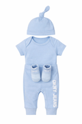 Set bebelusi 4 piese DKNY - salopeta, caciula si botosei