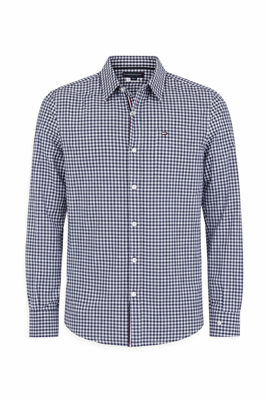 Cămașă casual în carouri copii Tommy Hilfiger, Albastru/Alb