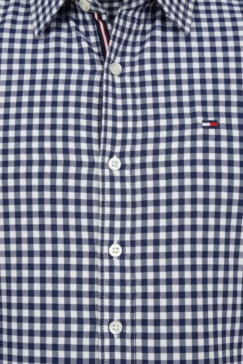 Cămașă casual în carouri copii Tommy Hilfiger, Albastru/Alb