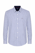 Cămașă casual în dungi copii Tommy Hilfiger, Albastru/Alb