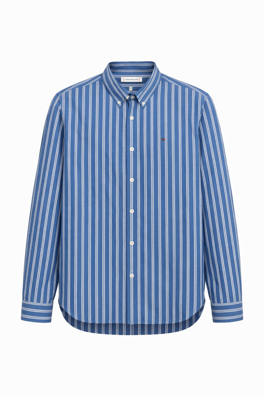 Camasa casual in dungi Tommy Hilfiger - dungi albastre/albe