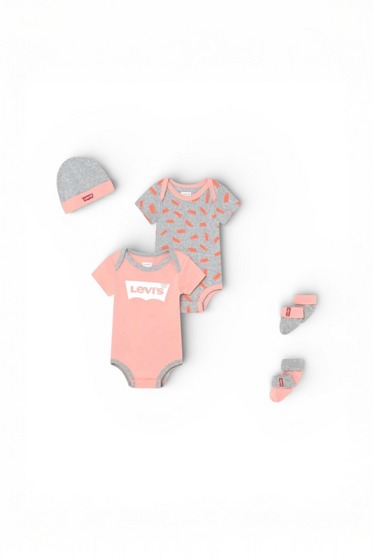 Set Cadou Levi's 5 Piese – Body-uri și Accesorii Roz/Gri