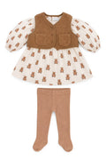 Set 3 piese Next Baby cu vesta plusata, rochie si dres